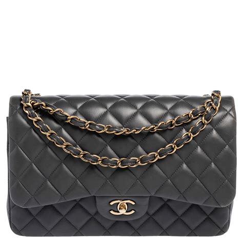 chanel maxi flap bag grey|authentic chanel double flap bag.